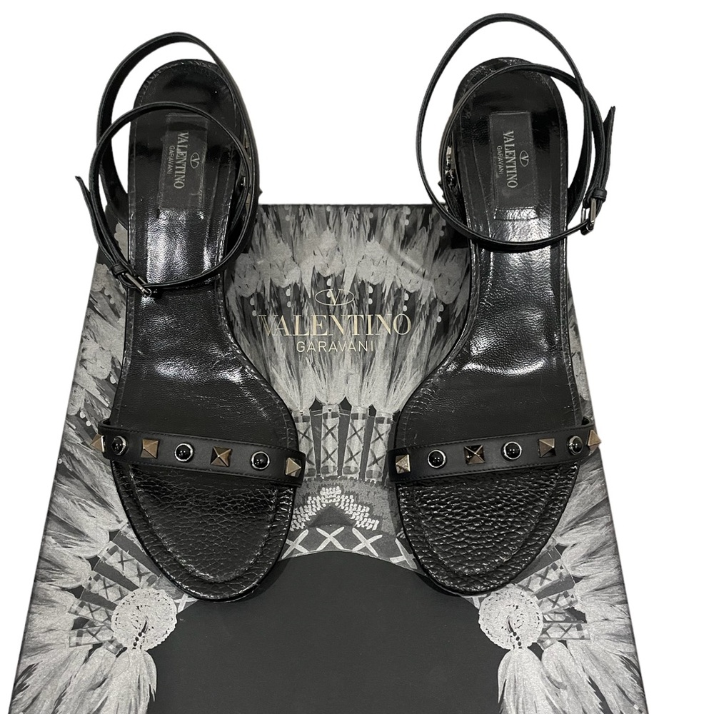 Valentino Noir Ankle Strap Sandals Size 40.5 (10.5)